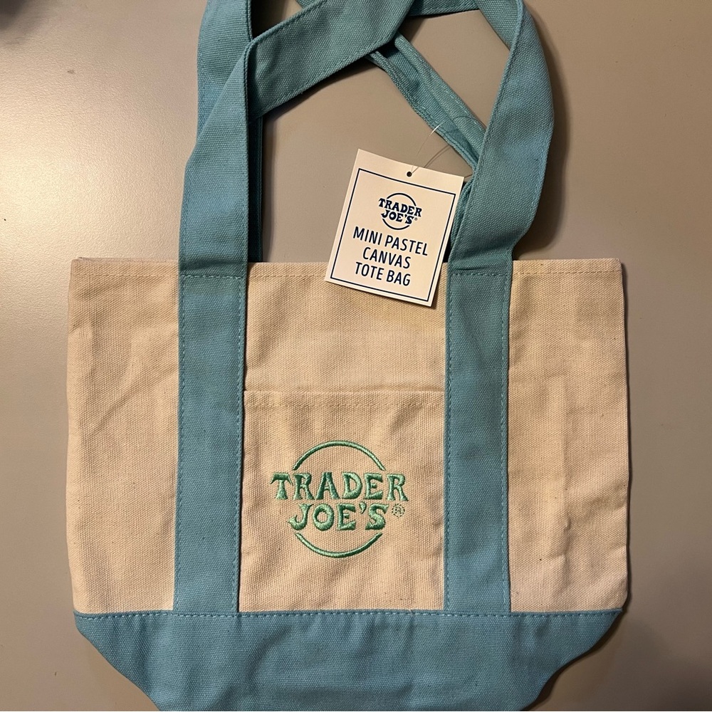 Trader Joe’s mini pastel tote - BABY BLUE